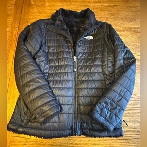 Women’s North Face Black Puffer Jacket Size Small Fur Lined